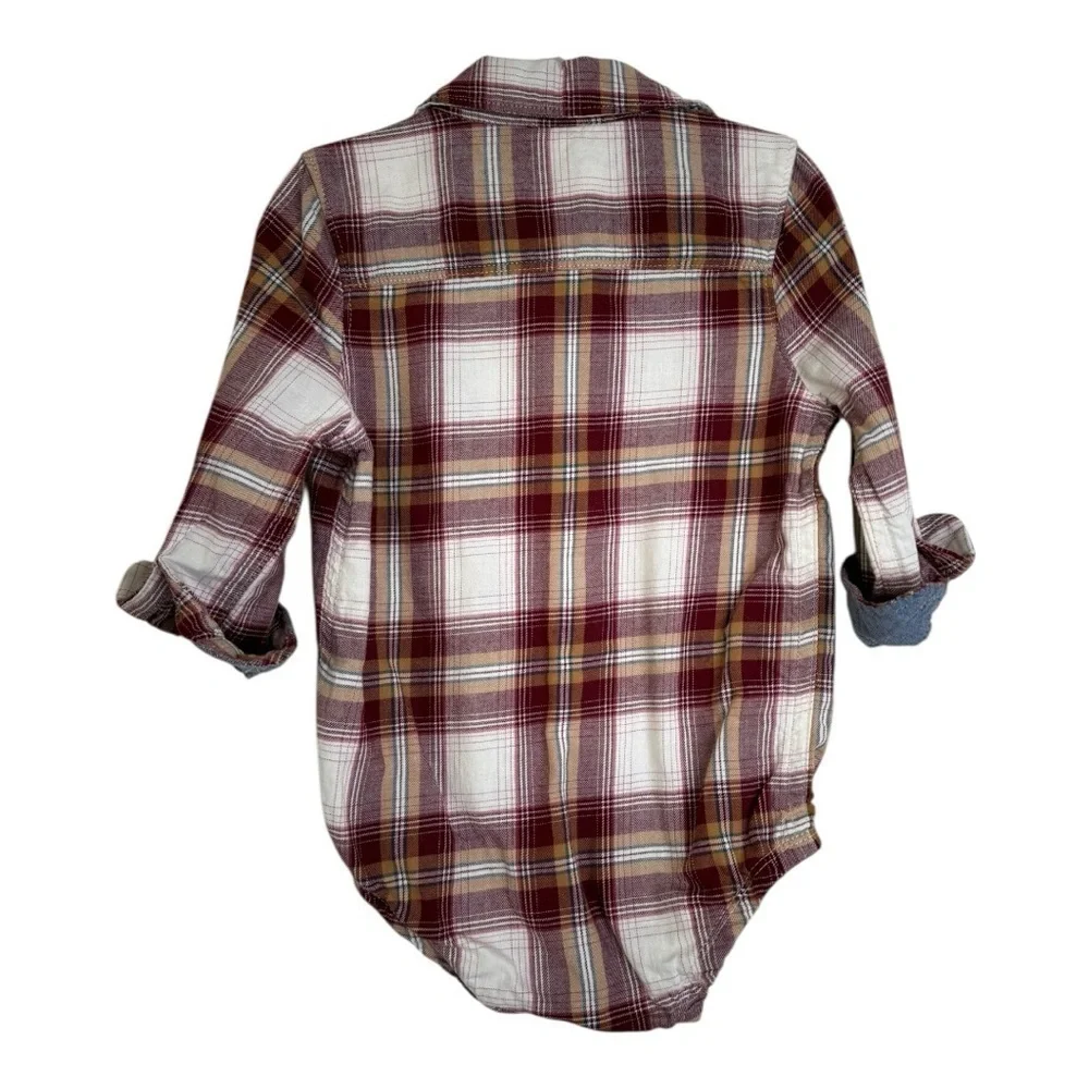 OshKosh B'gosh Red and Brown Bodysuit One Piece